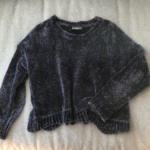 Zara navy blue velvet sweater size small